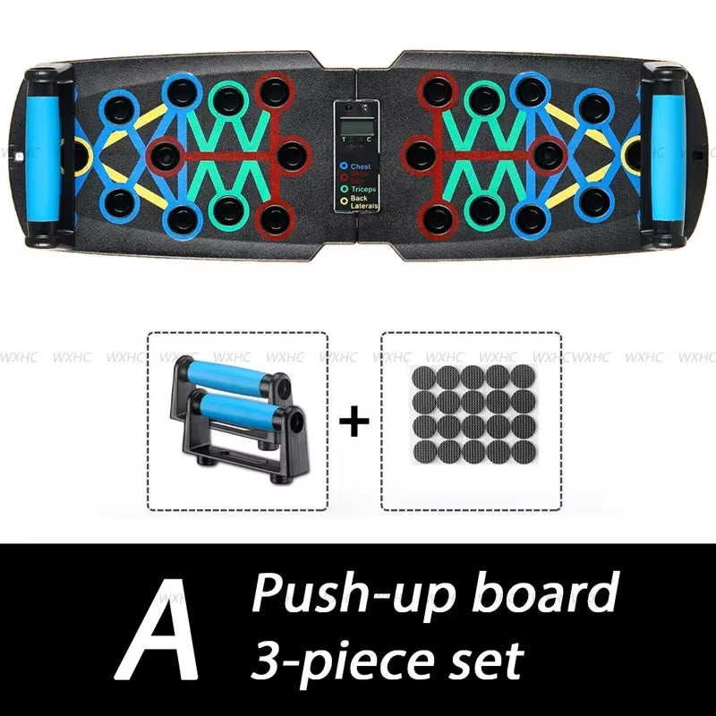 Smart Automatic Counting Push-Up Board - Foldable Multi-Push-Up Stand with Body Sensor Counter for Core Strength and Muscle Stability at Home