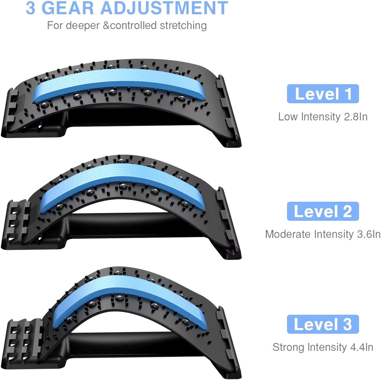 Multi-Level Back Stretcher for Comprehensive Pain Relief and Support for Herniated Discs